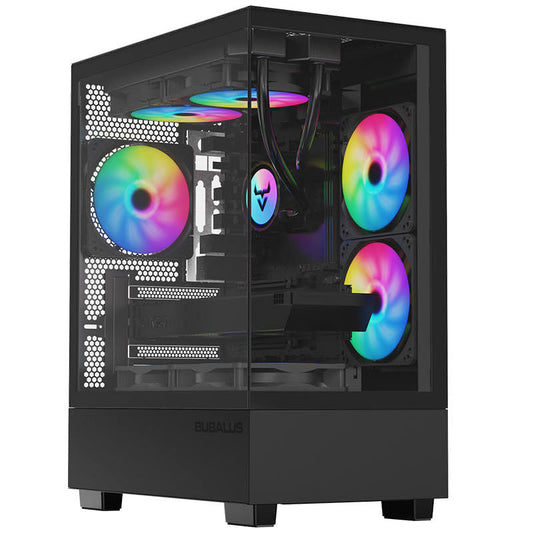 FT2000M MATX FISHTANK BLACK PC CASE